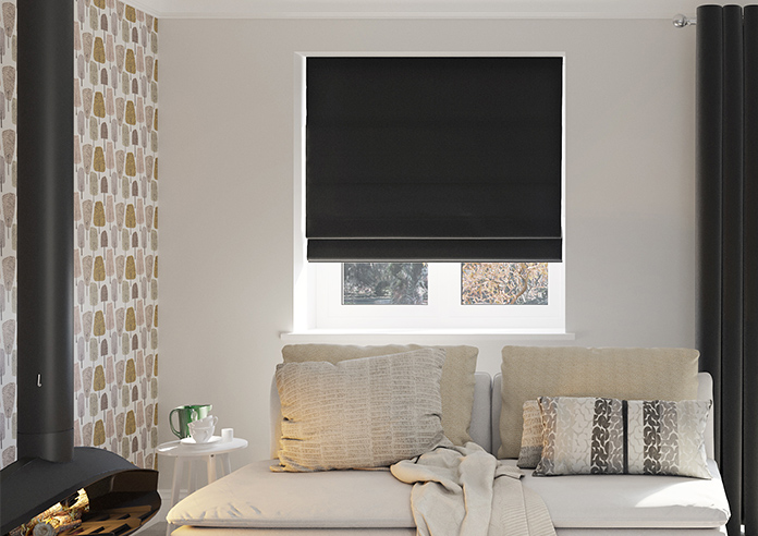Ashbury, Jet - Twist&Fit Roman Blind - Image 3
